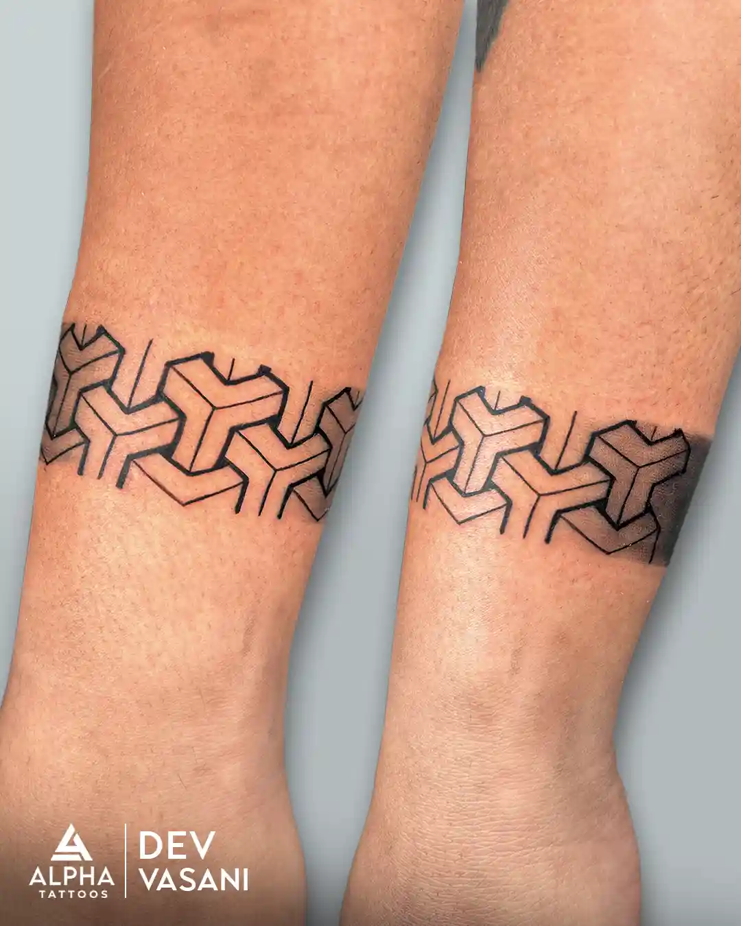 polynesian armband tattoo stencil