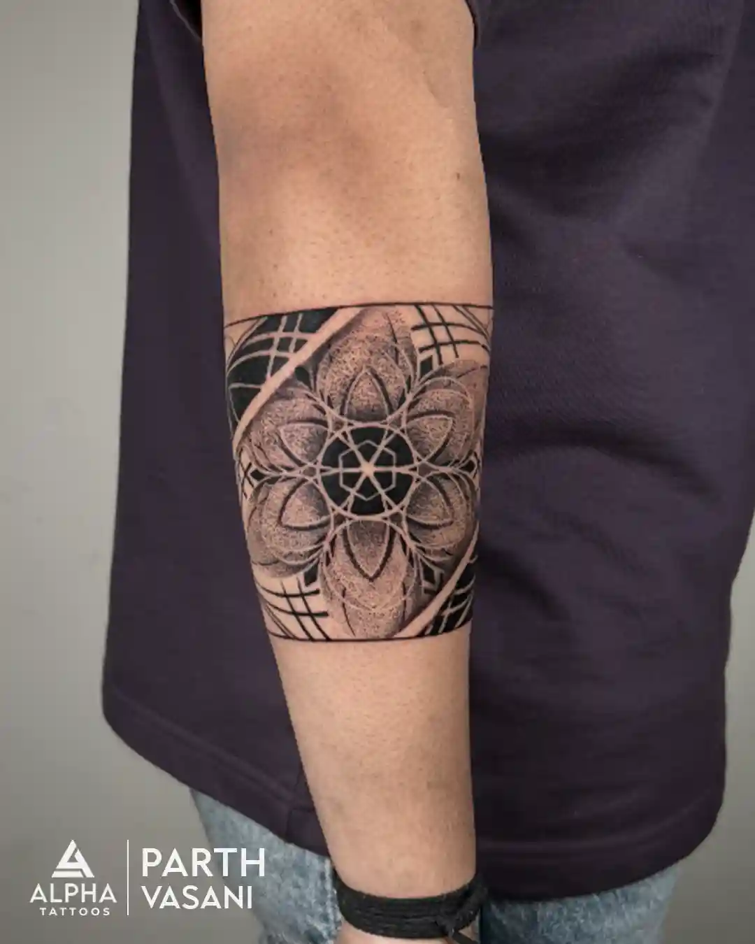 Forearm armband tattoo 