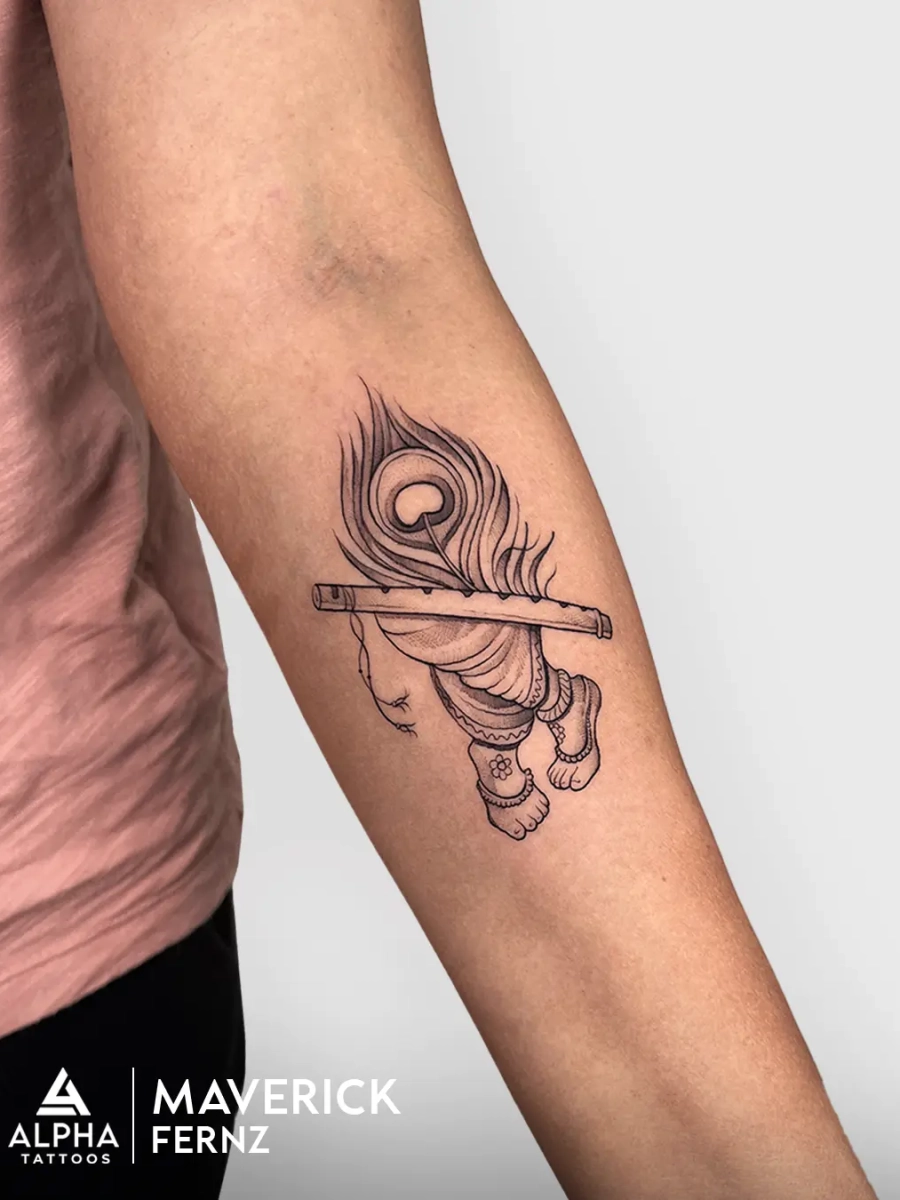 krishna's-flute-small-tattoo-1581
